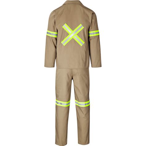 Trade Polycotton Conti Suit Reflective Arms Legs Back Yellow