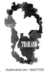 Thailand High Detailed Vector Maps Spray Stock Vector Royalty Free