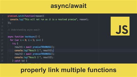 How To Use Async Await To Properly Link Multiple Functions In Javascript