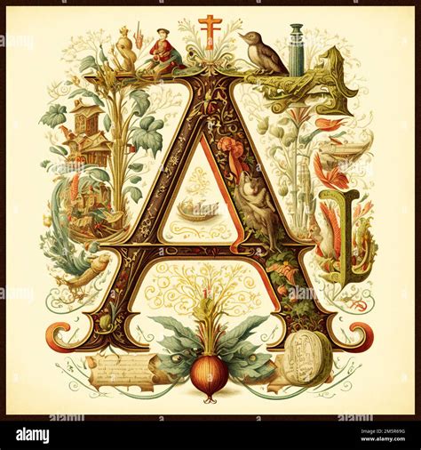 How To Draw Illuminated Letter A Medieval Illuminated 42 Off