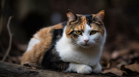 Calico Cat Sitting In A White Spot In Sunlight Background A Calico Cat