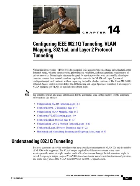 Configuring Ieee 8021q Tunneling Vlan Mapping 8021ad And Layer 2