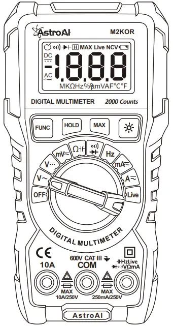 Astroai M Kor Digital Multimeter User Manual