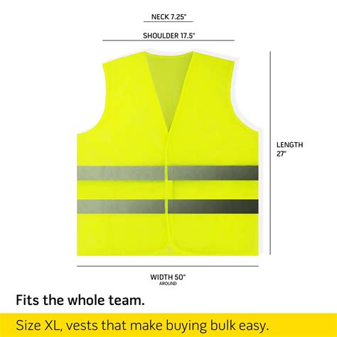 Peerbasics Pack Yellow Reflective High Visibility Safety Vest Hi