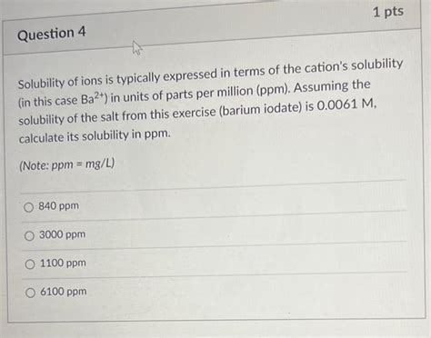 Solved A Saturated Aqueous Solution Of A Slightly Soluble Chegg