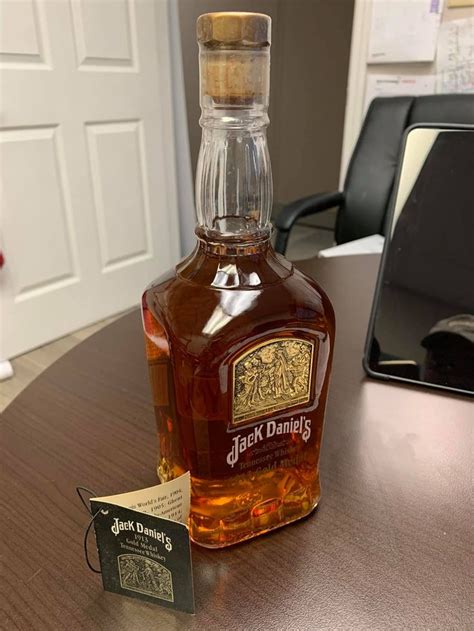 Jack Daniels Gold Medal Bottle Good Whiskey Whisky Drinks