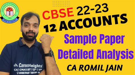 12 Accounts 2022 23 Paper Pattern Chapter Wise Weightage Sample Paper