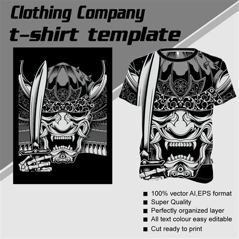 T Shirt Template Fully Editable With Skull Handling Sword Vector