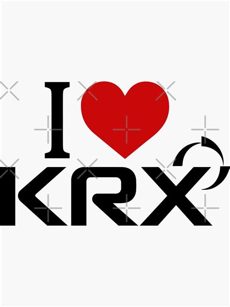 I Love Krx Sticker For Sale By Bhupal Redbubble