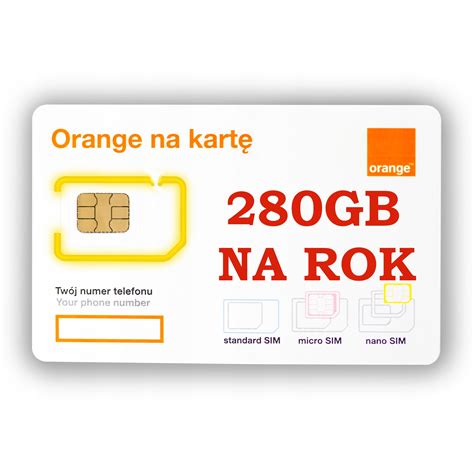 STARTER INTERNET MOBILNY NA KARTE ORANGE FREE 280 GB NA ROK 365 DNI