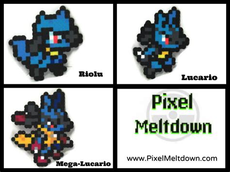 Lucario Pixel Art Grid