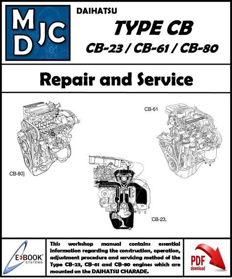 Manual De Taller Reparaci N Y Servicio Daihatsu Motor L Tipo Cb