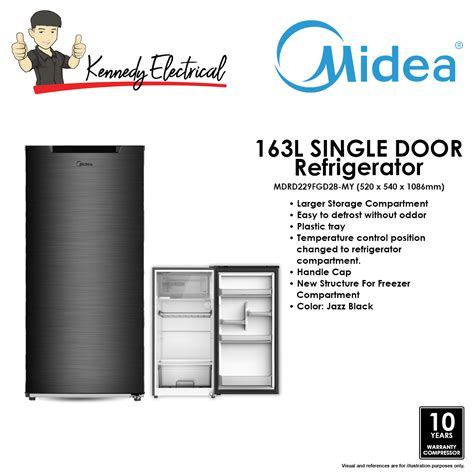 Midea L Single Door Refrigerator Mdrd Fgd My Kennedy