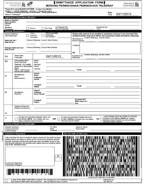 Fillable Online Borang Remittance Form Fax Email Print Pdffiller