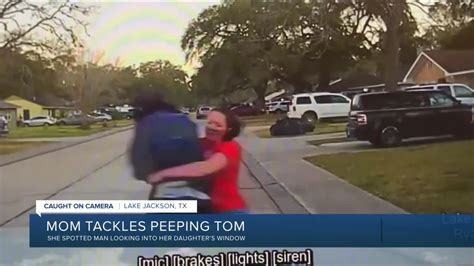 Dashcam Video Captures Woman Tackling Suspected Peeping Tom Youtube