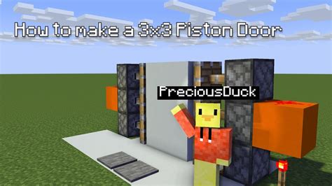 How To Make A 3x3 Piston Door Minecraft Youtube