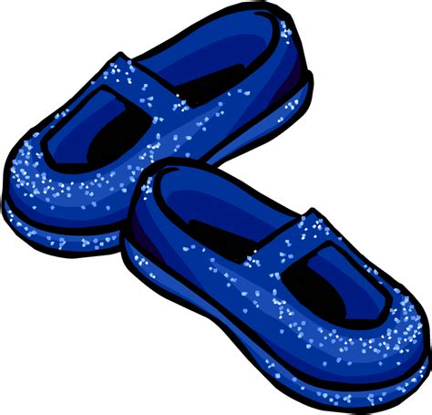 Blue Stardust Slippers Club Penguin Stardust Slippers Clipart Full