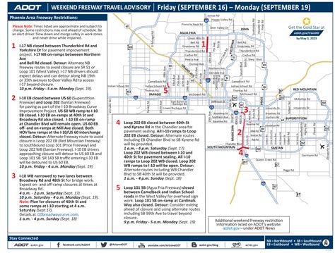 Weekend Closures Along Multiple Phoenix Area Freeways Sept 1619