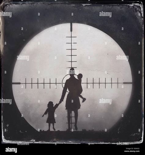 Single mother with two children in the crosshairs, graffiti in ...