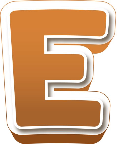 Orange Letter E