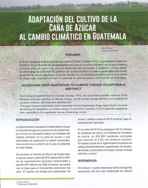 Adaptación cultivo de la caña de azúcar al cambio climatico PDF