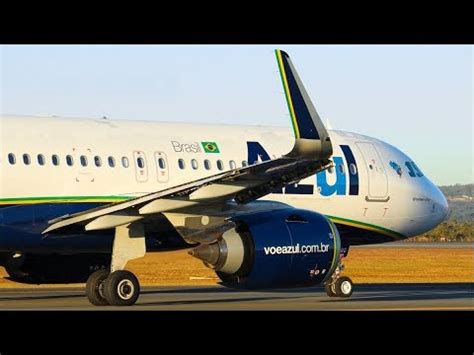 Puschback taxi e decolagem de Recife SBRF A320neo Azul Linhas Aéreas