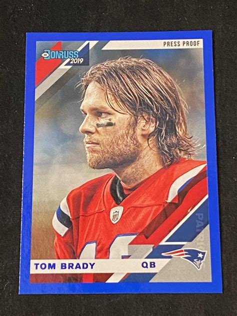 Lot Donruss Blue Variation Press Proof Sp Tom Brady