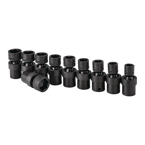 38 In Drive Metric Impact Swivel Socket Set 10 Piece