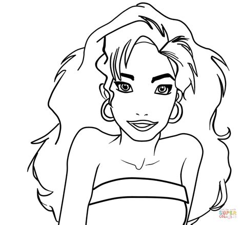 Coloriage Esmeralda du Bossu de Notre Dame Coloriages à imprimer