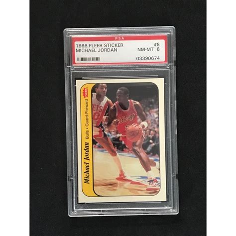 Sold Price Fleer Michael Jordan Rookie Sticker Psa December