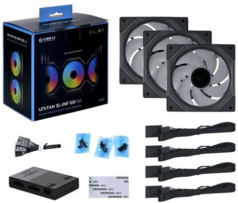 Lian Li Uni Fan SL INF 120 RGB Triple Pack Zwart 120mm Kenmerken