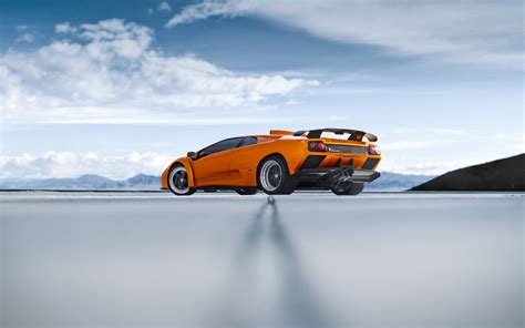 Wallpaper 1680x1050 Px Car Lamborghini Diablo Orange Cars Vehicle