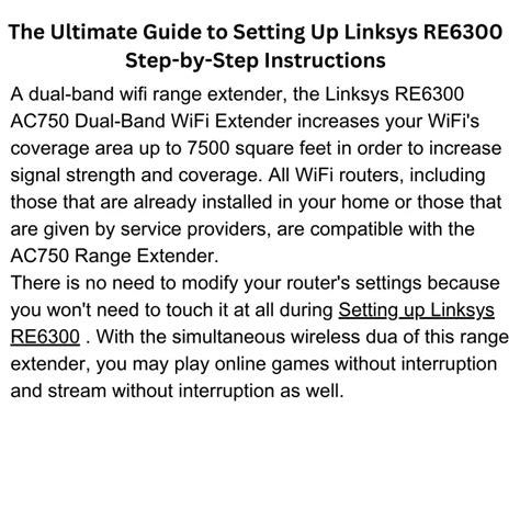 PPT The Ultimate Guide To Setting Up Linksys RE6300 Step By Step