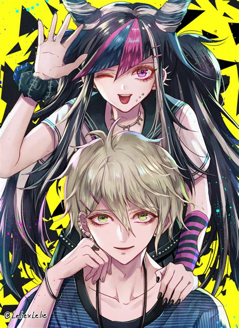 The Big Imageboard Tbib 1boy 1girl Amami Rantarou Artist Name Black Hair Black Nails Blonde