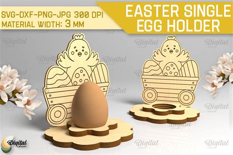 Easter Single Egg Holder Laser Cut Svg Graphic By Digital Idea