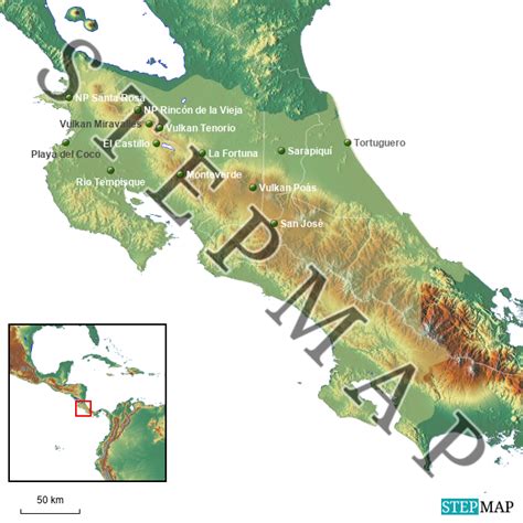 Stepmap Costa Rica Landkarte F R Costa Rica