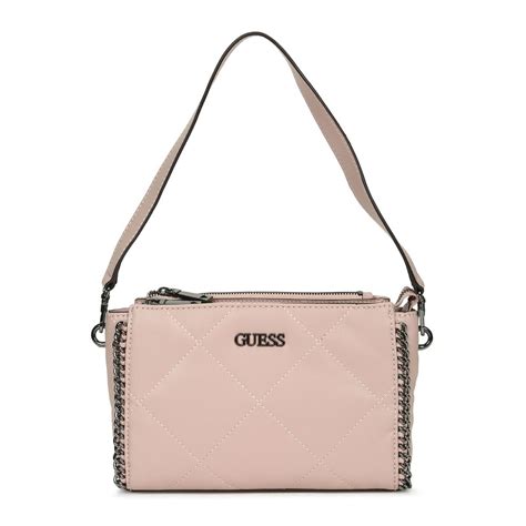 Buy Guess Khatia Top Zip Shoulder Bag Pink Handbags Online