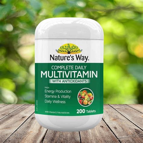 Nature S Way Complete Daily Multivitamin 200 Tablets With Antioxidant Resveratrol Ehance Energy