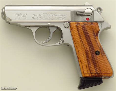 Walther PPK S 380 ACP Interarms Stainless Steel Both Wood And