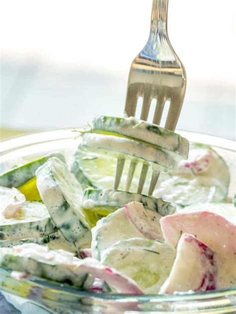 Sour Cream Cucumber Salad | Crafty House