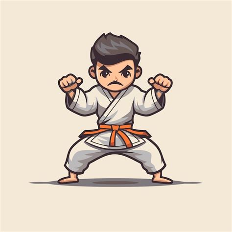 Premium Vector Taekwondo Fighter Cartoon Mascot Martial Arts Vector