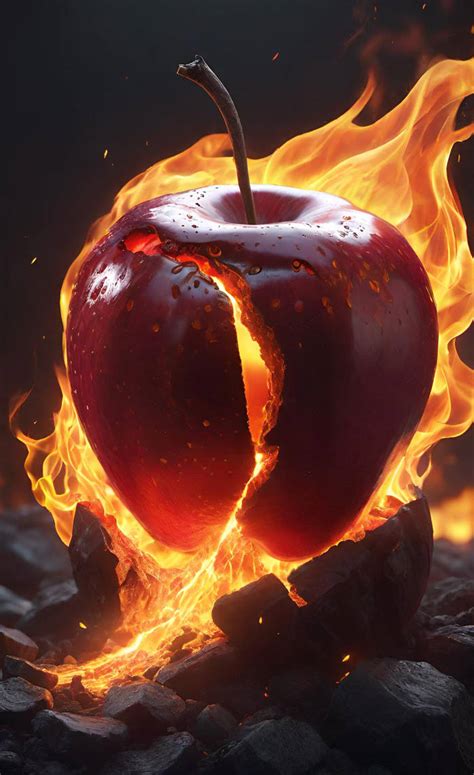 Burning Apple by NezukoRempaDeviart07 on DeviantArt
