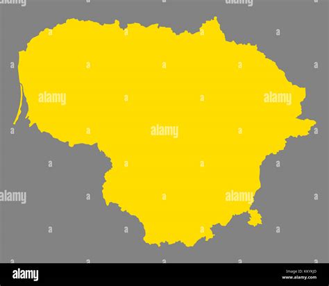 Map Of Lithuania Stock Photo Alamy