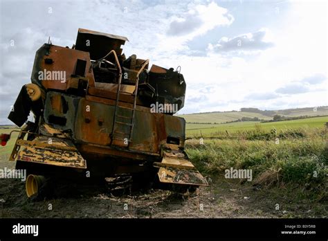 What S Left Of A New Holland Tf Elektra Plus Combine Harvester After