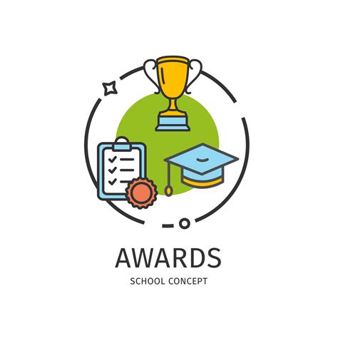 School Thin Line Icon Awards Concept. Vector 17083127 Vector Art at ...