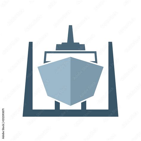 Ship In Dry Dock Icon Stock Vector Adobe Stock