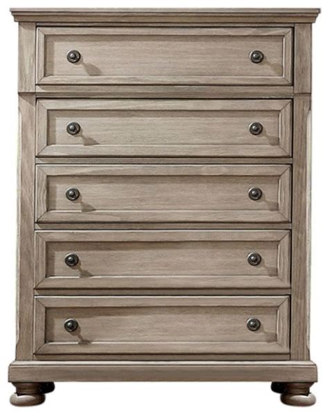 Foa Frigga Piece Gray Wood Bedroom Set Queen Nightstand Chest