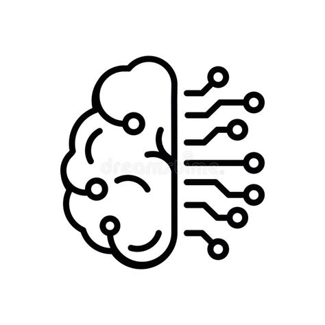 Ai Technology Brain Icon Illustration Stock Vector Illustration Of