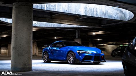 Blue Mica Toyota Supra A Gets Upgraded With Adv Flowspec Wheels