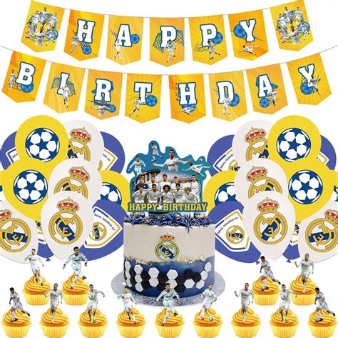 Amazon Pcs Real Madrid Birthday Decorations Cristiano Ronaldo